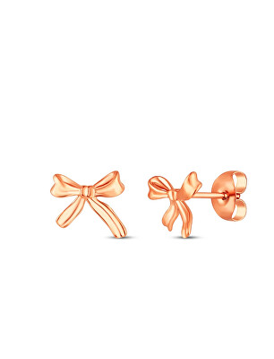Vuch - Pozlacené náušnice ve tvaru mašličky Celiva Rose Gold