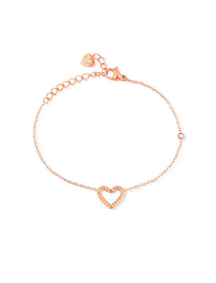 Vuch - Pozlacený náramek se srdcem Arisca Rose Gold