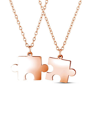 Vuch - Sada náhrdelníků Puzzle Puzea Rose Gold (2 náhrdelníky)