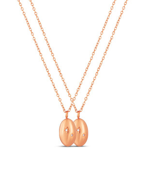 Vuch - Set párových náhrdelníků Auremi Rose Gold (2 náhrdelníky)