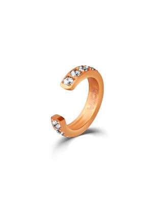 Vuch - Třpytivá single pozlacená záušnice Thal Rose Gold