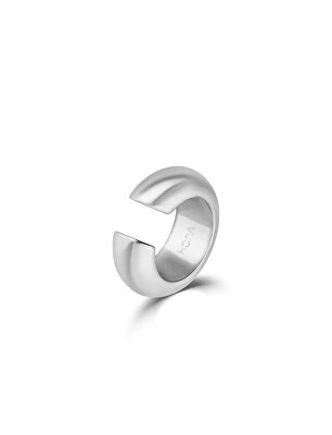 Vuch - Výrazná single ocelová záušnice Mirn Silver