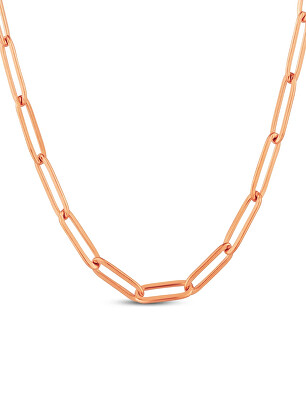 Vuch - Výrazný ocelový náhrdelník Elar Rose Gold