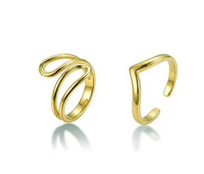 Victoria Walls - Elegantný set pozlátených prsteňov VWS260867G (2x prsteň)