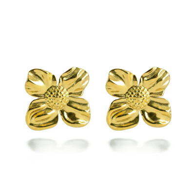 Victoria Walls - Pozlacené květinové náušnice Daisies Gold VWE260777G
