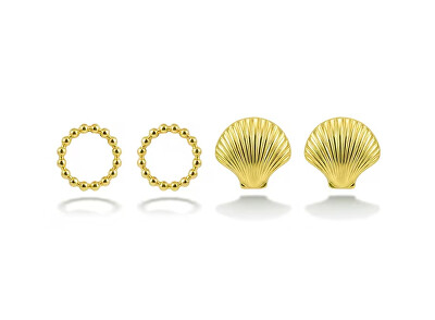 Victoria Walls - Set pozlátených náušníc VWS260848G (2 páry)