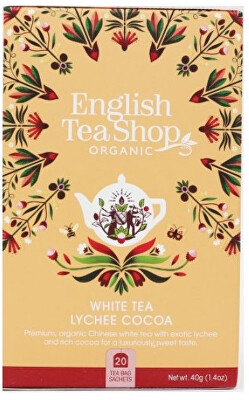 English Tea Shop - Biely čaj s liči a kakaom BIO 20 sáčkov