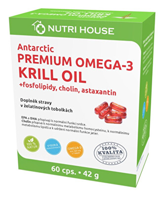 Nutrihouse - Premium Omega 3 Krill Oil 60 kapslí