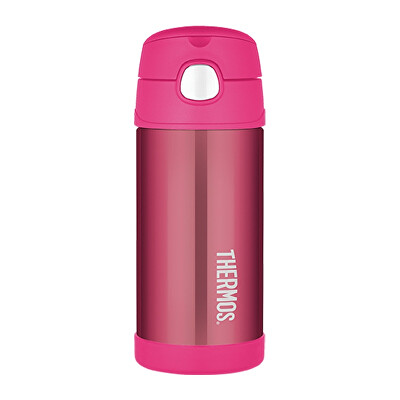 Thermos - FUNtainer Dětská termoska s brčkem - růžová 355 ml