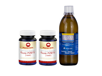 Pharma Activ - Reishi FORTE 1000 90 tablet 1+1 + Ag100 10ppm 500 ml