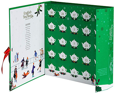 English Tea Shop - Adventní kalendář zelený BIO 25 pyramidek 13 příchutí