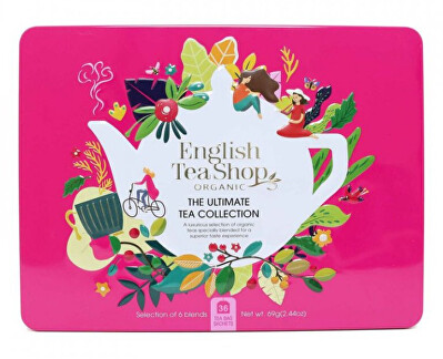 English Tea Shop - Dárková sada The Ultimate růžová BIO v plechové kazetě 36 sáčků