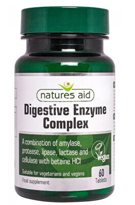 Natures Aid - Trávící enzymy Complex s betainem HCl 100 mg 60 tablet