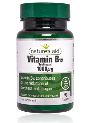 Natures Aid - Vitamin B12 - 1000 mcg - sublingvální 90 tablet