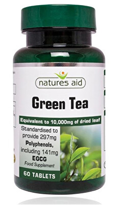 Natures Aid - Zelený čaj 10 000 mg - 60 tablet