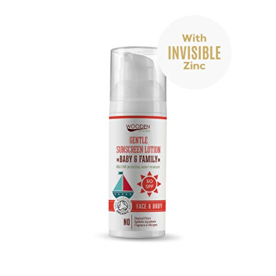WoodenSpoon - Opalovací tělové mléko Baby & Family SPF 50 50 ml - pumpička