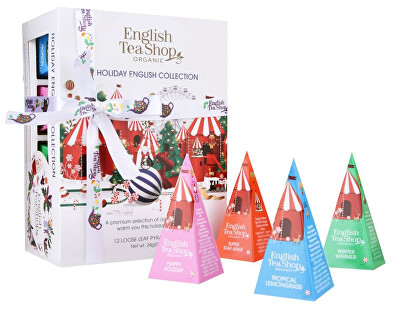 English Tea Shop - Dárková kolekce Vánoční bílá BIO 12 pyramidek