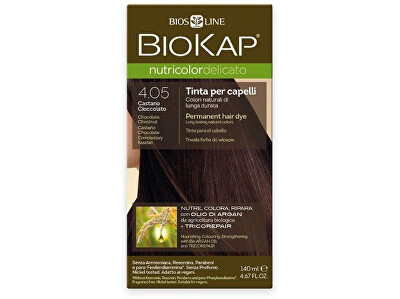 Biokap - Nutricolor Delicato - Barva na vlasy 4.05 Kaštanovo čokoládová 140 ml