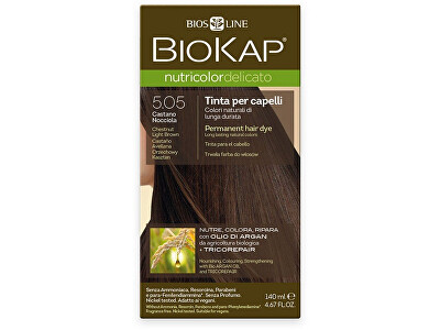 Biokap - Nutricolor Delicato - Barva na vlasy 5.05 Hnědá - světlý kaštan 140 ml
