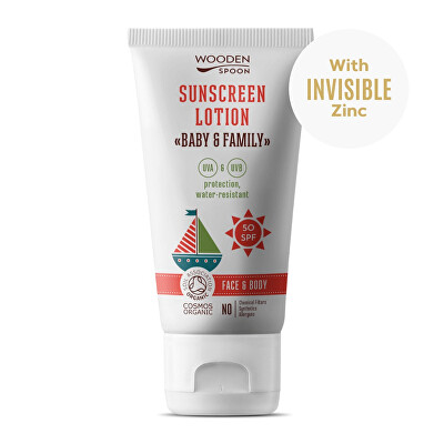 WoodenSpoon - Opalovací tělové mléko Baby & Family SPF 50