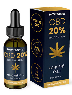 MOVit Energy - CBD 20% Full Spectrum konopný olej 10 ml