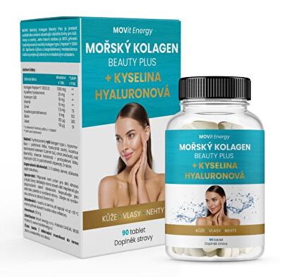 MOVit Energy - Mořský Kolagen Beauty Plus + Kyselina hyaluronová 90 tablet