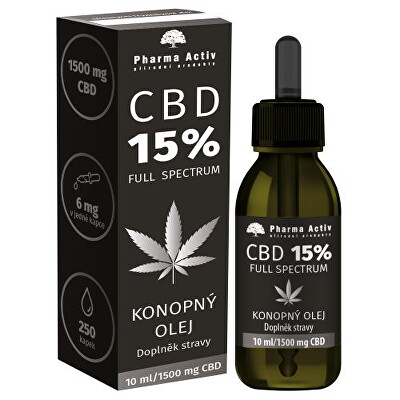 Pharma Activ - Konopný olej CBD 15% 1500 mg 10 ml