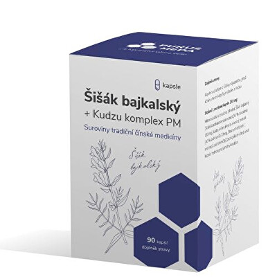 Purus Meda - Šišák bajkalský + Kudzu komplex PM 90 kapslí