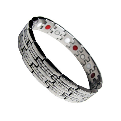 Euro Trade Plus - Multifunkční magnetický náramek šířka 13 mm stříbrný