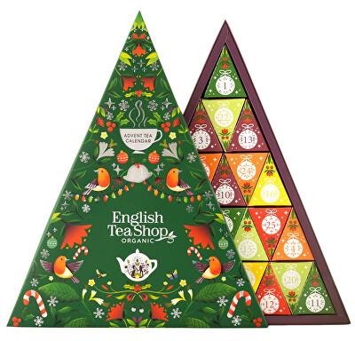 English Tea Shop - Adventní kalendář Zelený trojúhelník 25 pyramidek BIO