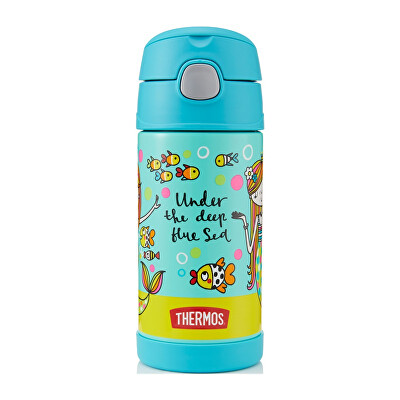 Thermos - FUNtainer Dětská termoska s brčkem – mořská panna 355 ml