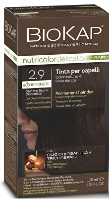 Biokap - BIOKAP DELICATO RAPID barva na vlasy - 2.9 Tmavě čokoládově kaštanová 135 ml