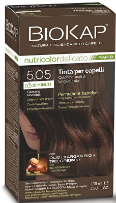 Biokap - BIOKAP DELICATO RAPID barva na vlasy - 5.05 Kaštanově oříšková 135 ml