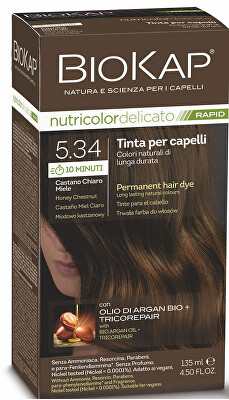 Biokap - BIOKAP DELICATO RAPID barva na vlasy - 5.34 Medově kaštanová 135 ml