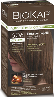 Biokap - BIOKAP DELICATO RAPID barva na vlasy - 6.06 Tmavá blond Havana 135 ml