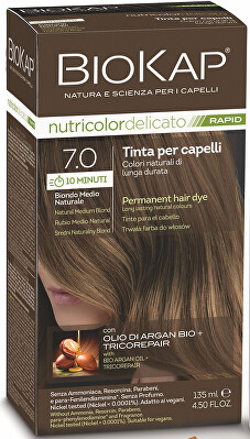 Biokap - BIOKAP DELICATO RAPID barva na vlasy - 7.0 Střední blond přírodní 135 ml
