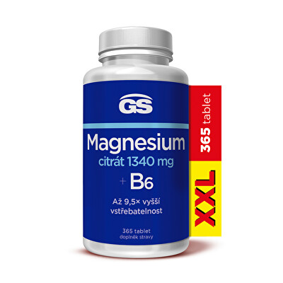 GreenSwan - GS Magnesium citrát 1340 mg B6 365 tablet XXL
