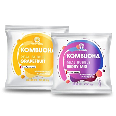 Renovality - Kombucha Real Bubble Berry Mix + Grapefruit 10 ks