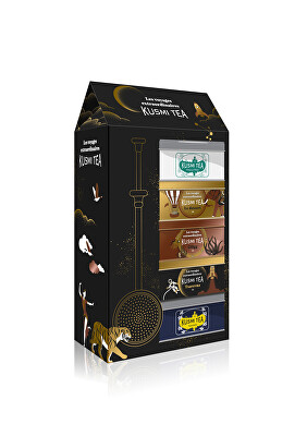 Kusmi Tea - Organic Vánoční dárkový set 2025 - 5 miniatur se sítkem 101 g