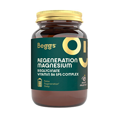 Beggs - Magnesium bisglycinate + vitamin B6 P5P Complex 60 kapslí