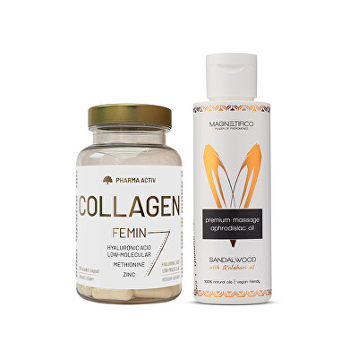 Pharma Activ - Collagen Femin 90 tobolek + Masážní olej Sandalwood 100 ml