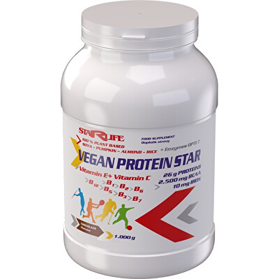 Starlife - Vegan protein STAR - čokoláda 1000 g