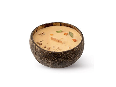 Tropikalia - Svíčka v kokosu - vůně Santalwood & Tangerine 500 g