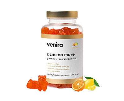 Venira - Gumové bonbóny pro čistou a svěží pleť bez akné - citrusy 60 ks