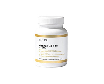 Venira - Vitamin D3 + K2 80 kapslí