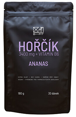 B-Fit Club - Hořčík 3400 mg + Vitamín B6 ananas 180 g