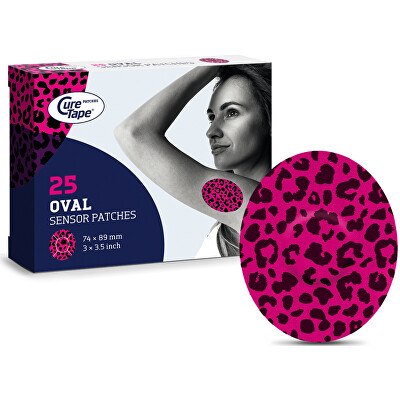 CureTape - Náplasti na senzor Art Leopard 25 kusů