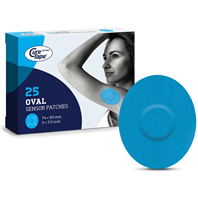 CureTape - Náplasti na senzor Classic modrá 25 kusů