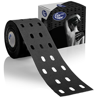 CureTape - Kineziologický tejp Punch Black 5 cm x 5 m