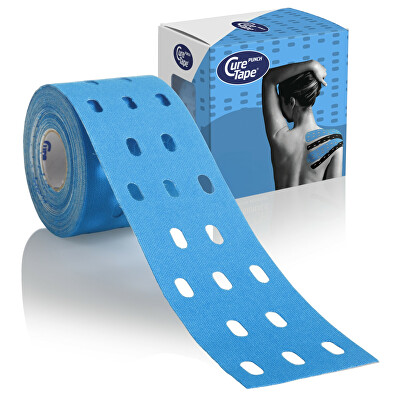 CureTape - Kineziologický tejp Punch Blue 5 cm x 5 m